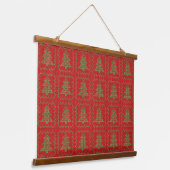 Gemütliches Weihnachtsbaum hässlich Pullover Schac Wandteppich Mit Holzrahmen (Gewinkelt)