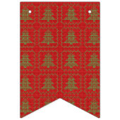 Gemütliches Weihnachtsbaum hässlich Pullover Schac Wimpelkette (Erste Fahne)