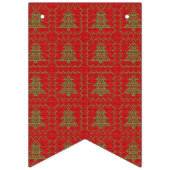 Gemütliches Weihnachtsbaum hässlich Pullover Schac Wimpelkette (Dritte Fahne)