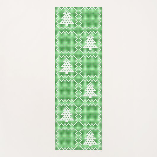 Gemütliches Weihnachtsbaum hässlich Pullover Schac Yogamatte (Vorderseite)