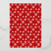 Gemütliches Weihnachtsbaumbild des Winterschornste Folieneinladung (Rückseite)