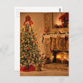 Gemütliches Weihnachtsbaumzimmer Postkarte (Vorne/Hinten)