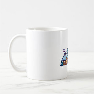 Gemütliches Weihnachtsdorf Schneenacht Kunst Kaffeetasse