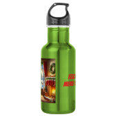 Gemütliches Weihnachtsfenster Edelstahlflasche (Vorderseite)