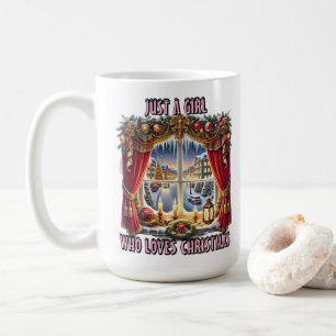 Gemütliches Weihnachtsfenster Kaffeetasse