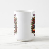 Gemütliches Weihnachtsfenster mit festlichen Dekor Kaffeetasse (Mittel)