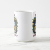 Gemütliches Weihnachtsfenster mit festlichen Dekor Kaffeetasse (Mittel)