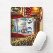 Gemütliches Weihnachtsfenster Mousepad (Mit Mouse)