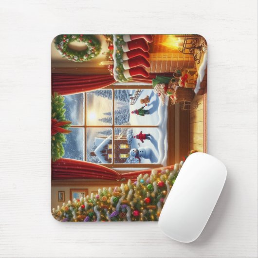Gemütliches Weihnachtsfenster Mousepad (Mit Mouse)