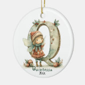 Gemütliches Weihnachtsfest Anfänglicher Personalis Keramik Ornament (Links)