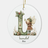 Gemütliches Weihnachtsfest Anfänglicher Personalis Keramik Ornament (Links)