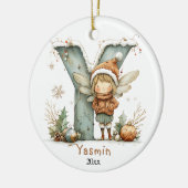 Gemütliches Weihnachtsfest Anfänglicher Personalis Keramik Ornament (Links)