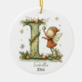 Gemütliches Weihnachtsfest Anfänglicher Personalis Keramik Ornament