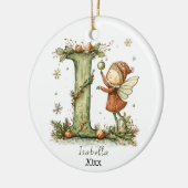 Gemütliches Weihnachtsfest Anfänglicher Personalis Keramik Ornament (Links)