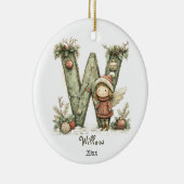 Gemütliches Weihnachtsfest Anfänglicher Personalis Keramik Ornament (Rechts)