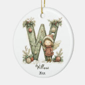 Gemütliches Weihnachtsfest Anfänglicher Personalis Keramik Ornament (Links)