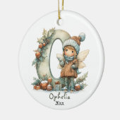 Gemütliches Weihnachtsfest Anfänglicher Personalis Keramik Ornament (Links)