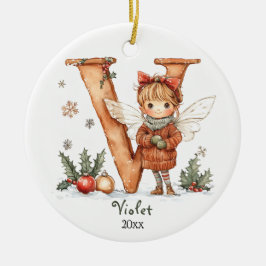 Gemütliches Weihnachtsfest Anfänglicher Personalis Keramik Ornament