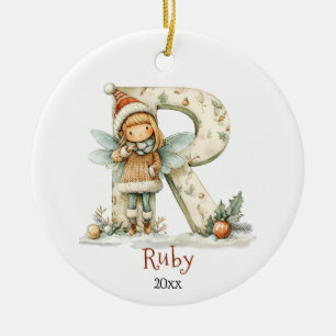 Gemütliches Weihnachtsfest Anfänglicher Personalis Keramik Ornament
