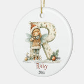 Gemütliches Weihnachtsfest Anfänglicher Personalis Keramik Ornament (Links)