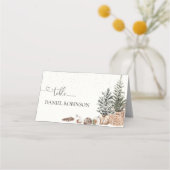 Gemütliches Weihnachtsfest geklappt Platzkarte (Vorderseite)