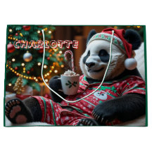 Gemütliches Weihnachtsfest Panda in Pajamas Person