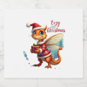 Gemütliches Weihnachtsfest Schaumweinetikett (Einzelnes Label)