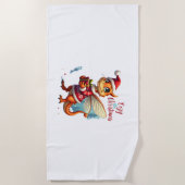 Gemütliches Weihnachtsfest Strandtuch (Vorderseite)