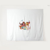 Gemütliches Weihnachtsfest Wandteppich (Vorderseite (Horizontal))