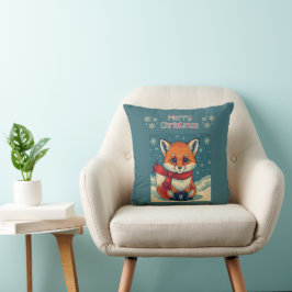 Gemütliches Weihnachtsfuchs-Wurfkissen Kissen