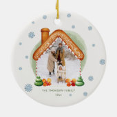 Gemütliches Weihnachtsgebäck Foto Holiday Keramik Ornament (Hinten)