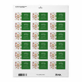 Gemütliches Weihnachtsgebäck Pattern Rücksendeadre Adressaufkleber (Vorne)
