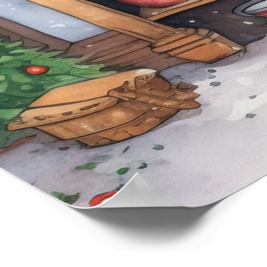 Gemütliches Weihnachtsgebäck Poster (Ecke)