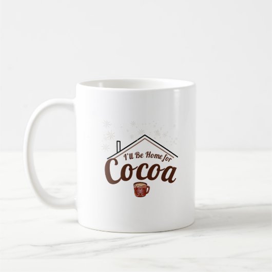 Gemütliches Weihnachtsgeschenk, werde ich Zuhause Kaffeetasse (Links)