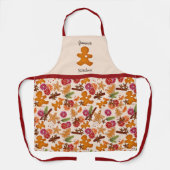 Gemütliches Weihnachtsgingerbrot Mann Grammie's Ki Schürze (Vorderseite)