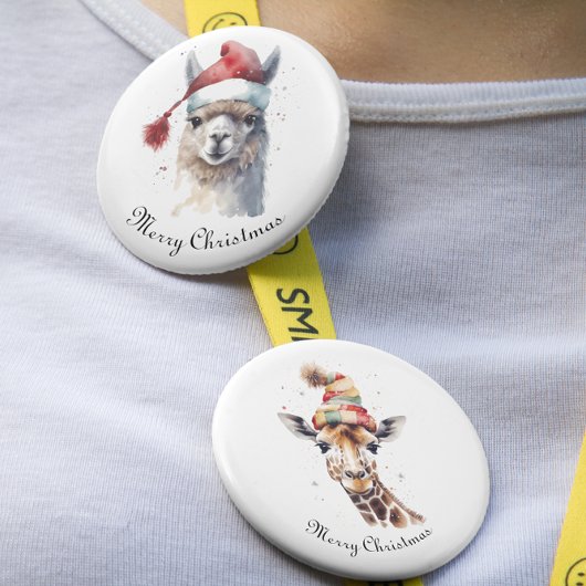 Gemütliches WeihnachtsGiraffe, Brauch Button