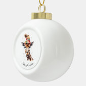 Gemütliches WeihnachtsGiraffe, Brauch Keramik Kugel-Ornament (Rechts)