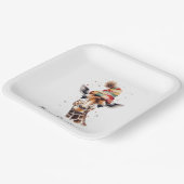 Gemütliches WeihnachtsGiraffe, Brauch Pappteller (Gewinkelt)