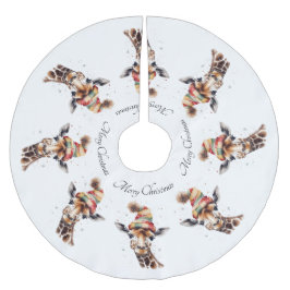 Gemütliches WeihnachtsGiraffe, Brauch Polyester Weihnachtsbaumdecke