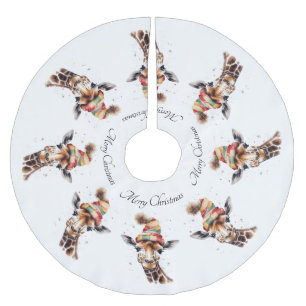 Gemütliches WeihnachtsGiraffe, Brauch Polyester Weihnachtsbaumdecke