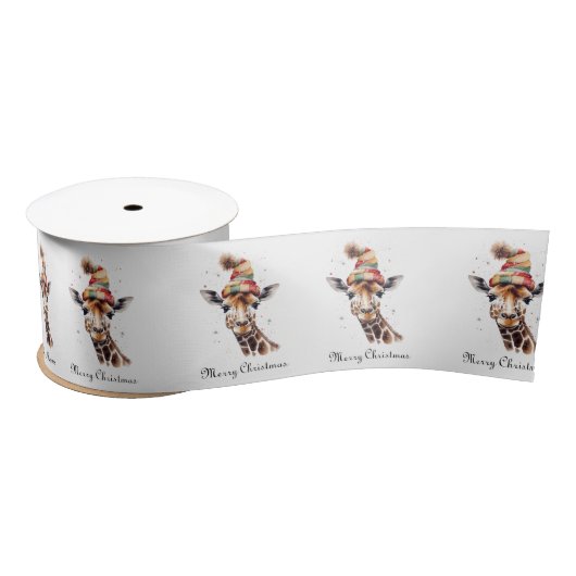 Gemütliches WeihnachtsGiraffe, Brauch Satinband (Spule)