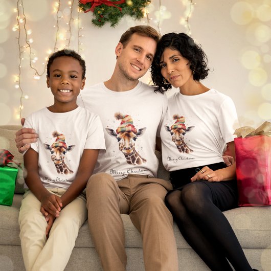 Gemütliches WeihnachtsGiraffe T-Shirt