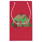 Gemütliches Weihnachtshaus Kleine Geschenktüte (Rückseite)