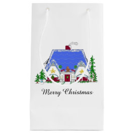 Gemütliches Weihnachtshaus Kleine Geschenktüte