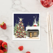 Gemütliches Weihnachtshaus Weihnachtswelt Xmas Des Serviette (Beispiel)