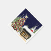 Gemütliches Weihnachtshaus Weihnachtswelt Xmas Des Serviette (Ecke)