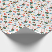 Gemütliches Weihnachtskakao Hirsch und Scarf Perso Geschenkpapier (Ecke)