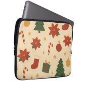 Gemütliches Weihnachtsmuster mit Geschenken und Bä Laptopschutzhülle (Vorne Rechts)