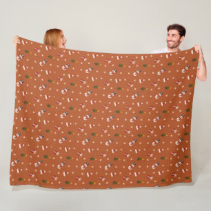 Gemütliches Weihnachtsmuster Schneemann, Geschen Fleecedecke