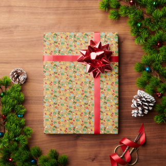 Gemütliches Weihnachtspapier Geschenkpapier
